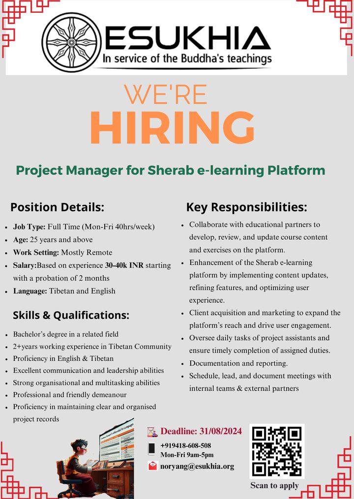 We're Hiring!!! ESUKHIA is hiring Project Manager